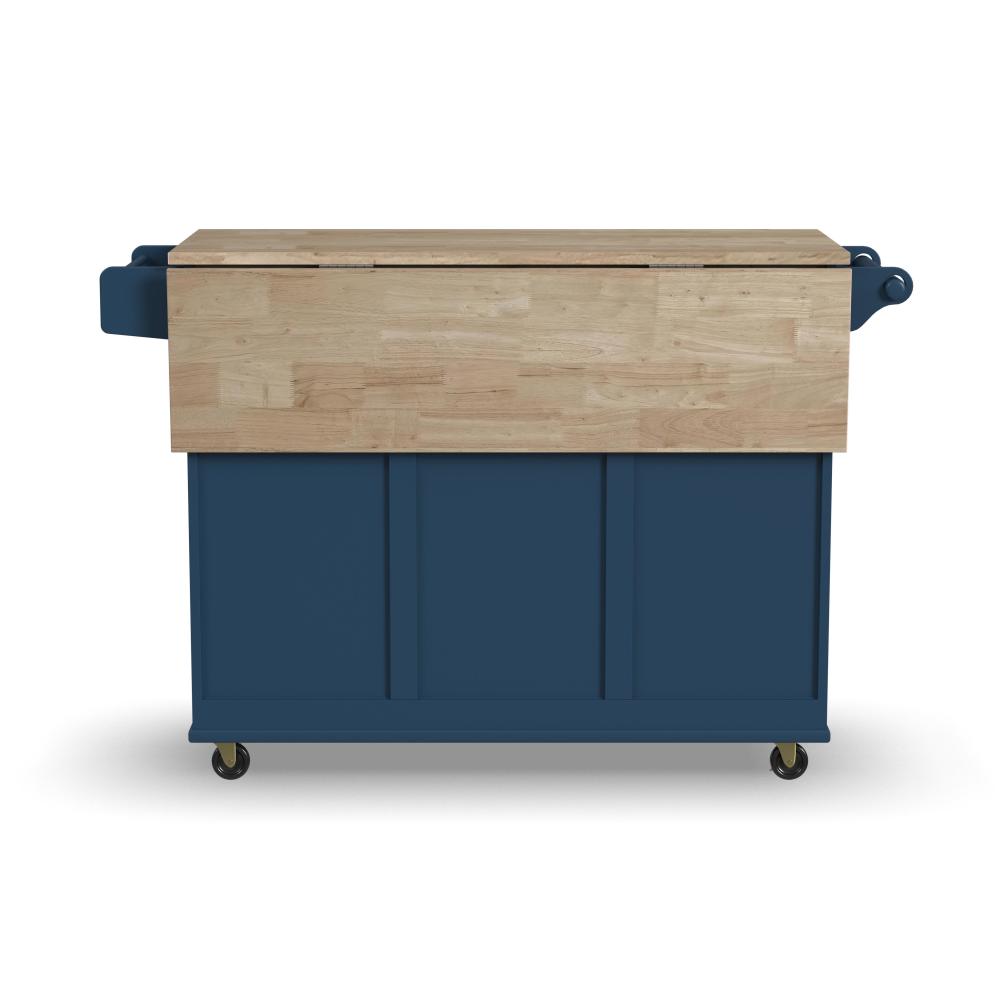 Dolly Madison Drop Leaf Kitchen Cart - Blue