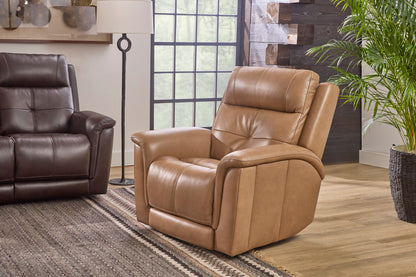 Ranger Power Recliner with Power Headrest, Lumbar, Heat & Massage - Brown