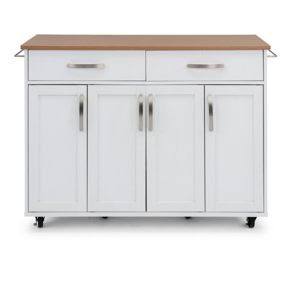 Storage Plus Kitchen Cart - Off-White
