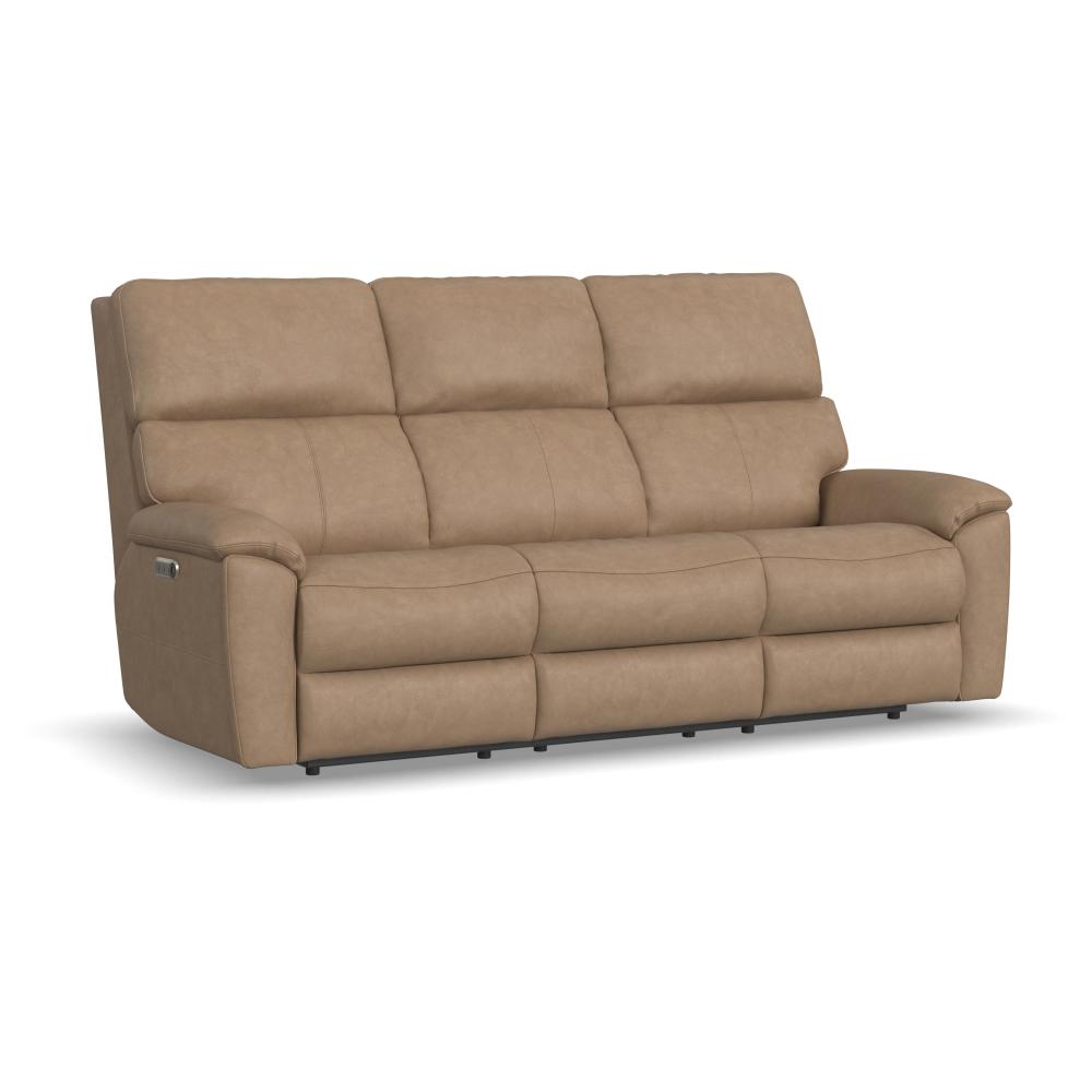 Porter Power Reclining Sofa with Console, Power Headrest, & Lumbar - Leather 577-82