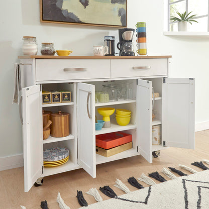 Storage Plus Kitchen Cart - Off-White
