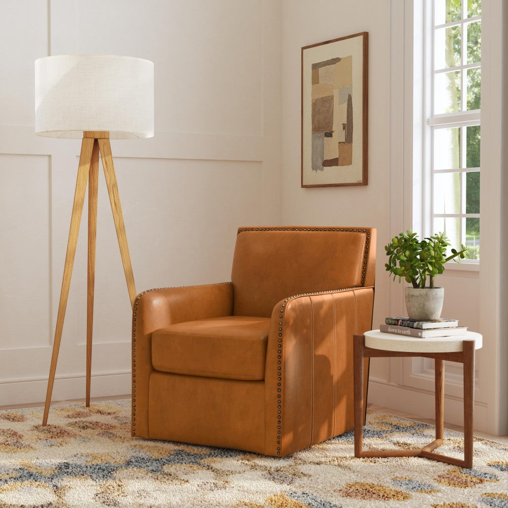 Beckett Swivel Chair - Leather 173-90