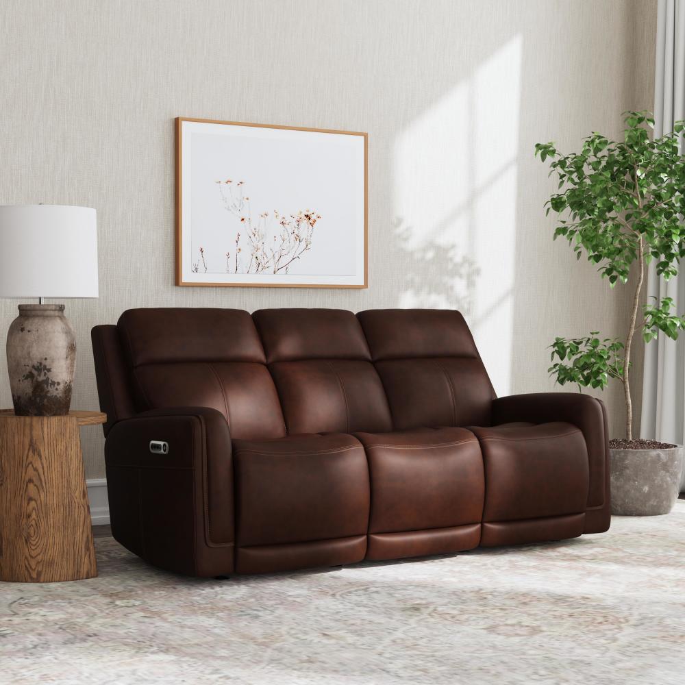 Alister Power Gliding Sofa with Power Headrests & Lumbar - Leather 946-71