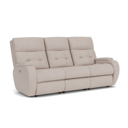 Strait Power Reclining Sofa with Power Headrests - Fabric 319-70