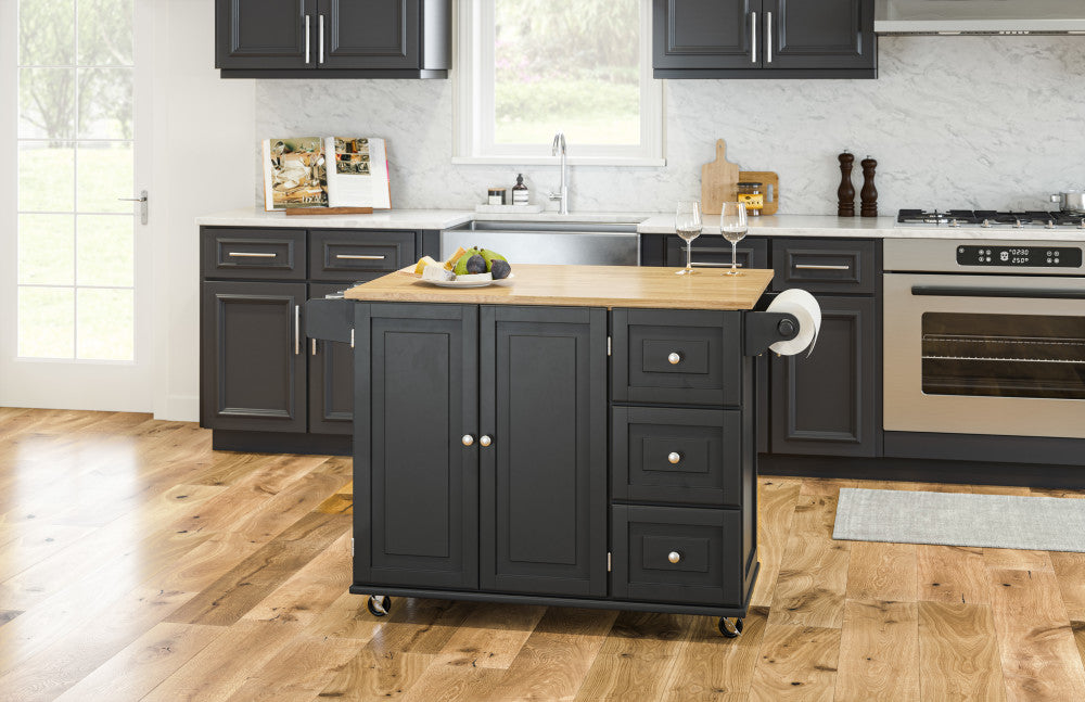 Dolly Madison Kitchen Cart - Black