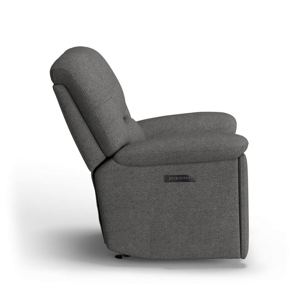 Plush Power Gliding Recliner with Power Headrest & Lumbar - Fabric 309-02