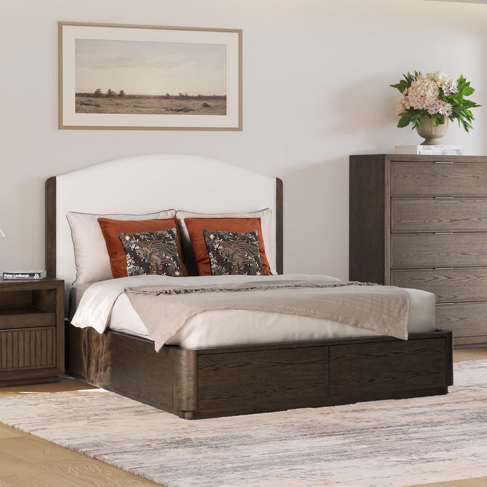 Athens Queen Upholstered Storage Bed - Default Title