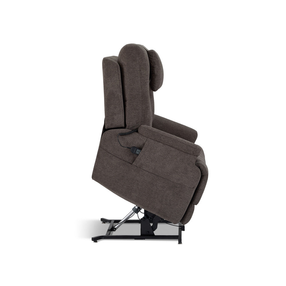 Zecliner Model 2+ Power Lift Sleep Recliner with Power Headrest, Lumbar, Heat & Massage - Fabric 358-04