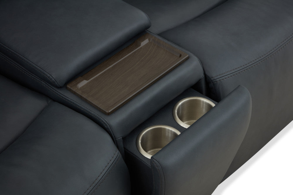 Warren Power Reclining Loveseat with Console, Power Headrest & Lumbar - Default Title