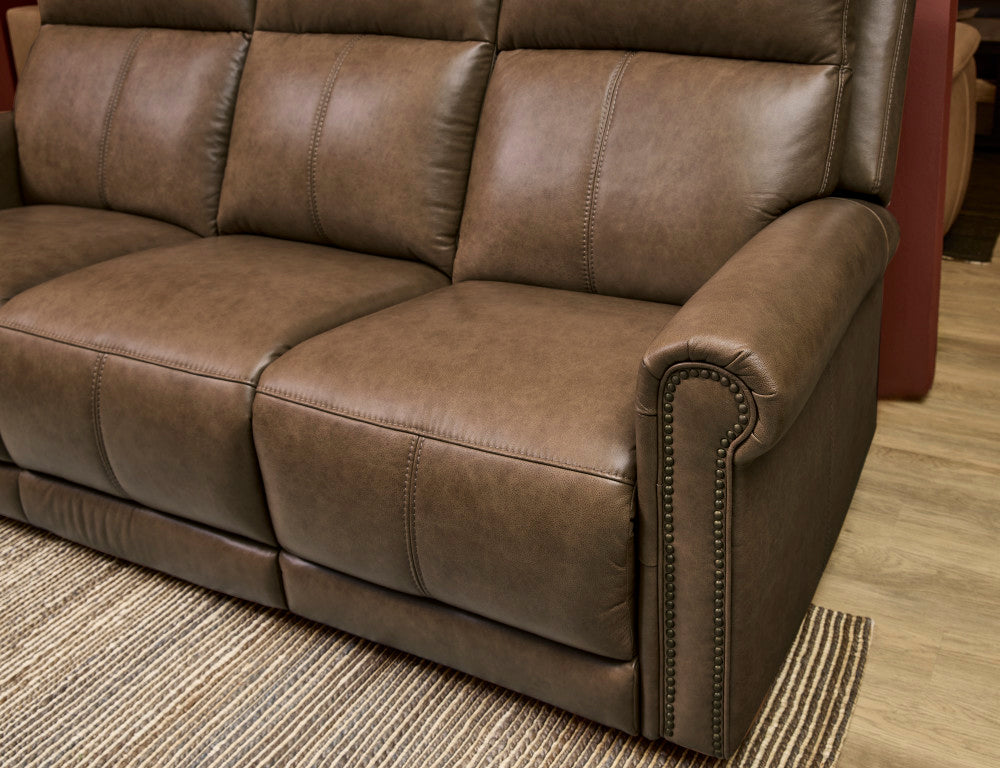 Alexander Power Reclining Sofa with Console, Power Headrest & Lumbar - Leather 706-71