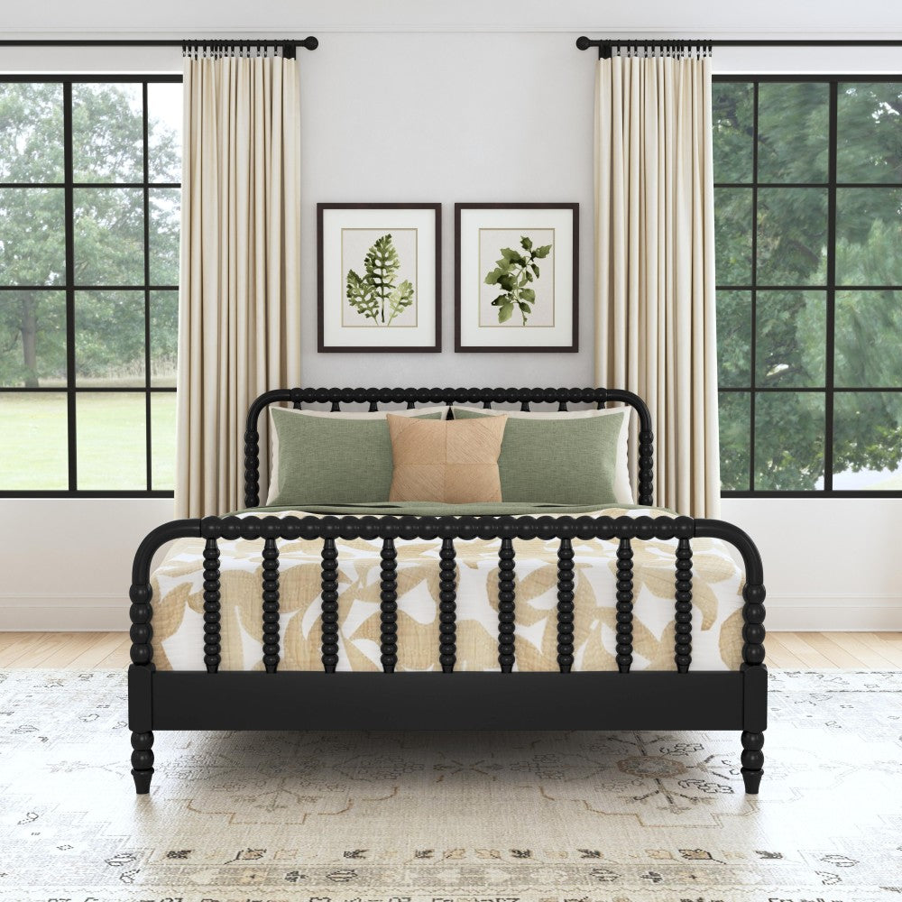 Spindle Queen Bed - Black