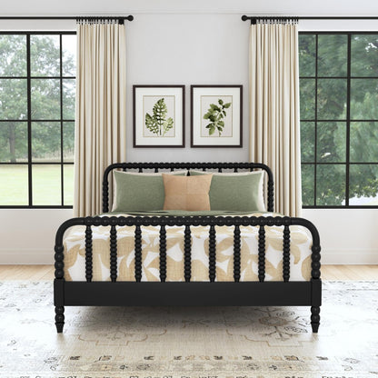 Spindle Queen Bed - Black
