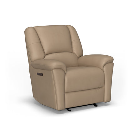 Plush Power Gliding Recliner with Power Headrest & Lumbar - Leather 654-01