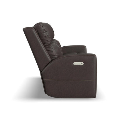 Score Power Reclining Sofa with Power Headrests & Lumbar - Leather 654-70