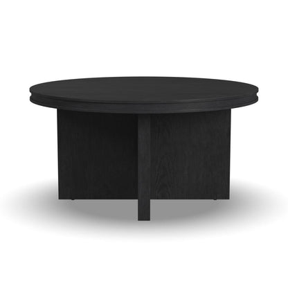 Waterfall Round Coffee Table - Black