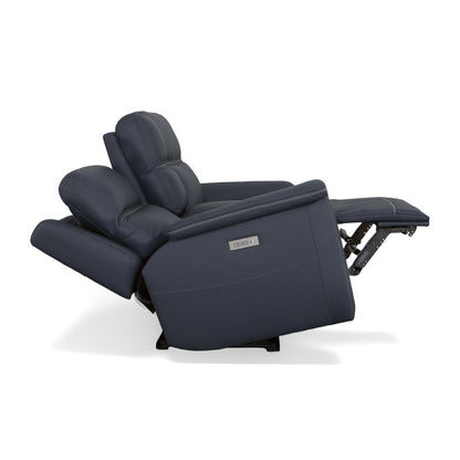 Sawyer Pwr Recl Loveseat w/ Console, Pwr Hdrsts, Lumbar - Leather 009-42