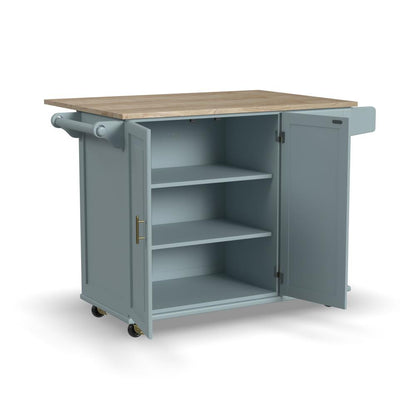 Dolly Madison Drop Leaf Kitchen Cart - Blue - 5000003834