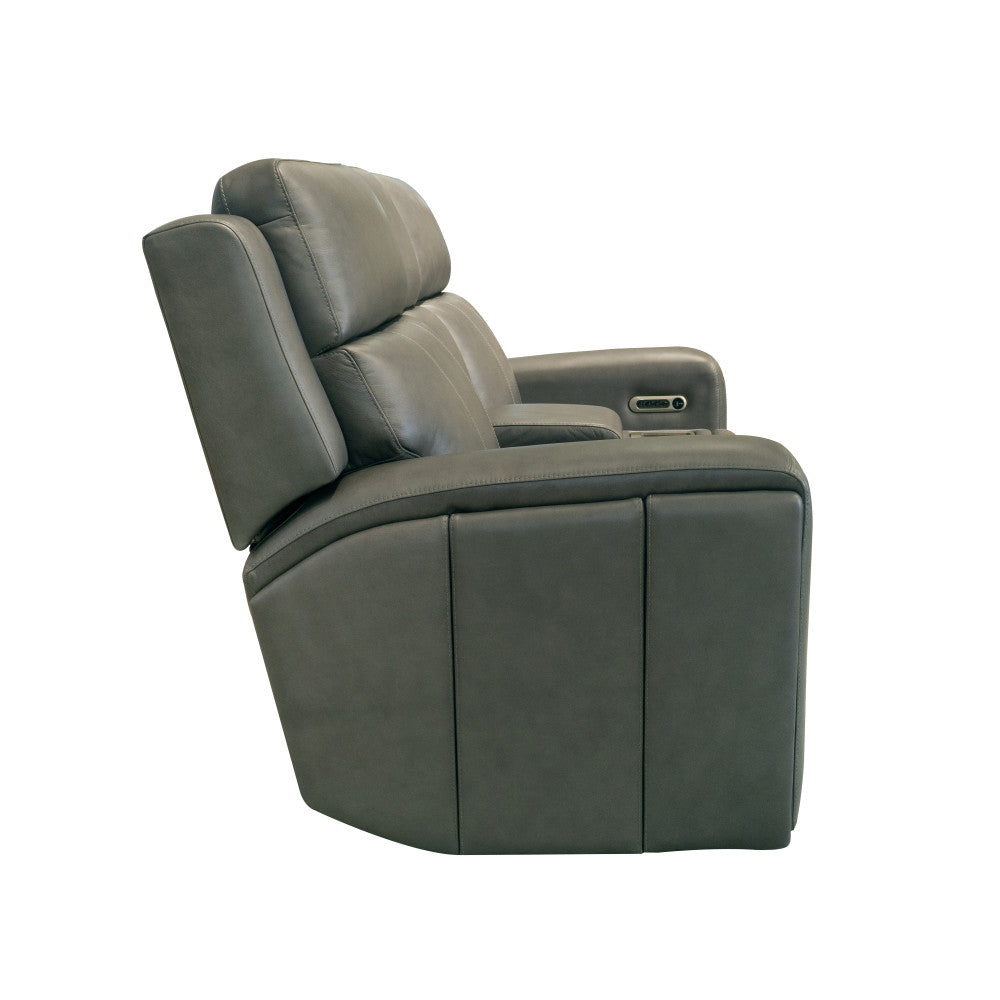 Wyatt Power Reclining Loveseat with Console & Power Headrests & Lumbar - Leather 705-02