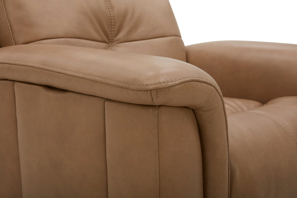 Ranger Power Recliner with Power Headrest, Lumbar, Heat & Massage - Brown