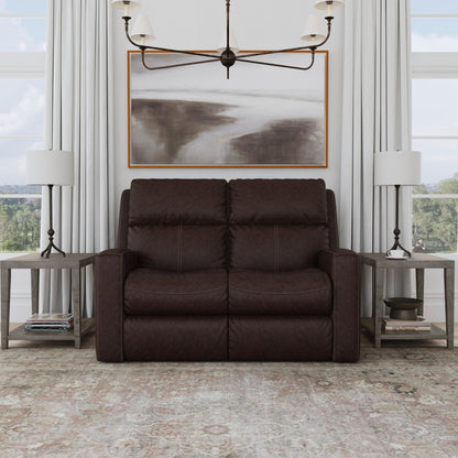 Score Power Reclining Loveseat with Power Headrests & Lumbar - Leather 654-70