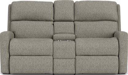 Catalina Reclining Loveseat with Console - Fabric 145-01