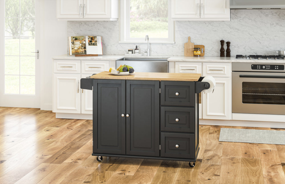 Dolly Madison Kitchen Cart - Black