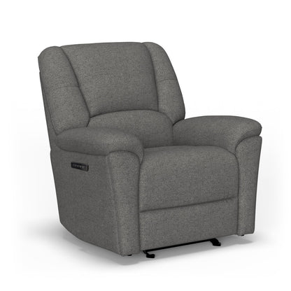 Plush Power Gliding Recliner with Power Headrest & Lumbar - Fabric 309-02