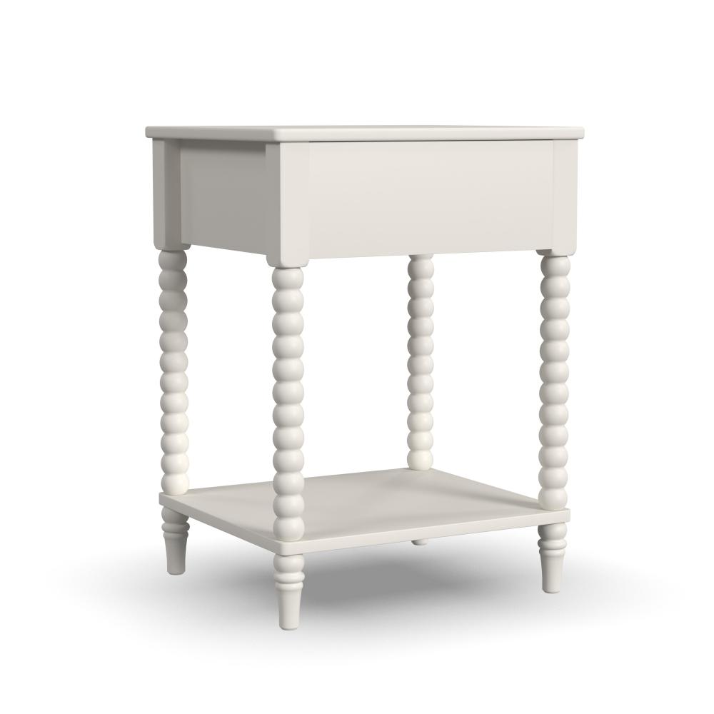 Spindle Nightstand - White