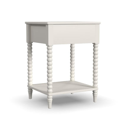 Spindle Nightstand - White