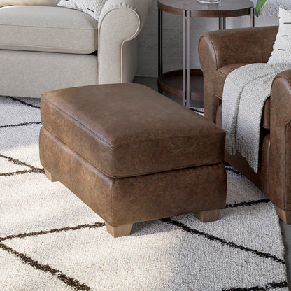 Thornton Ottoman - Fabric, Leather 818-01