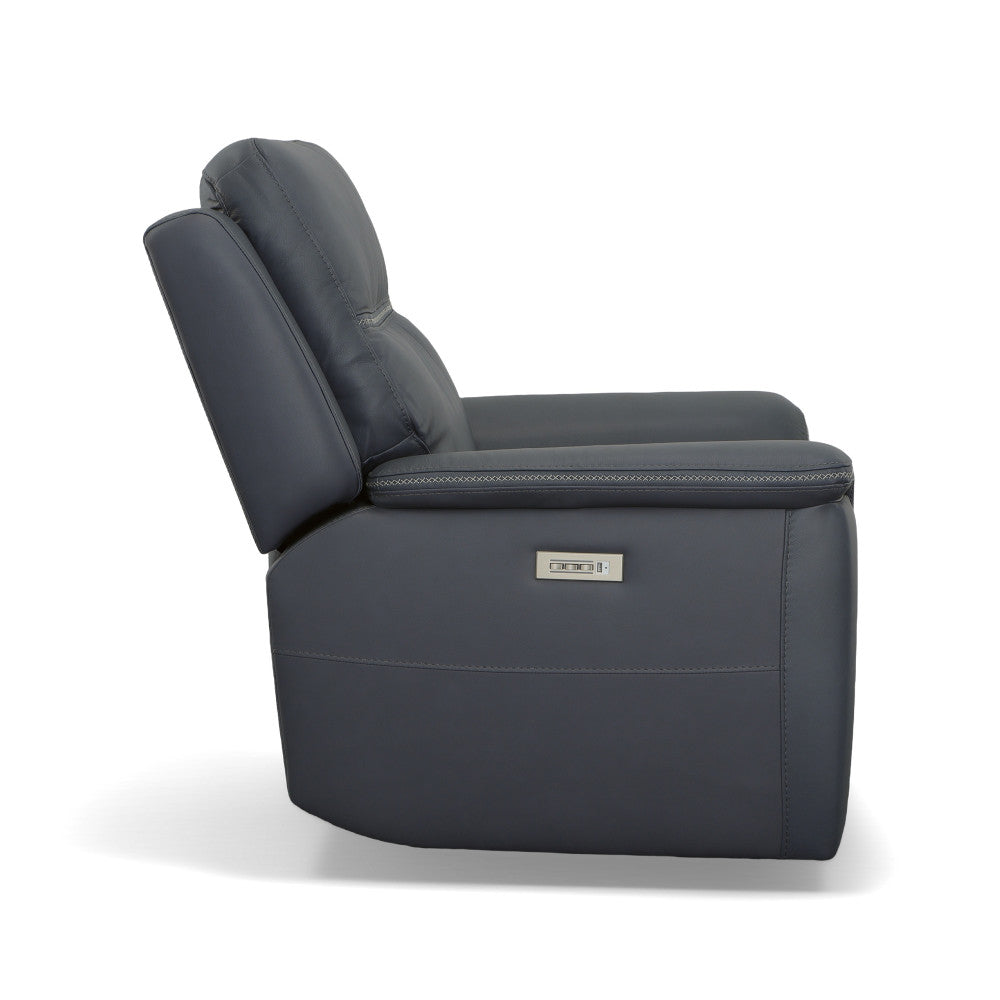 Sawyer Power Recliner with Power Headrest & Lumbar - Leather 009-42