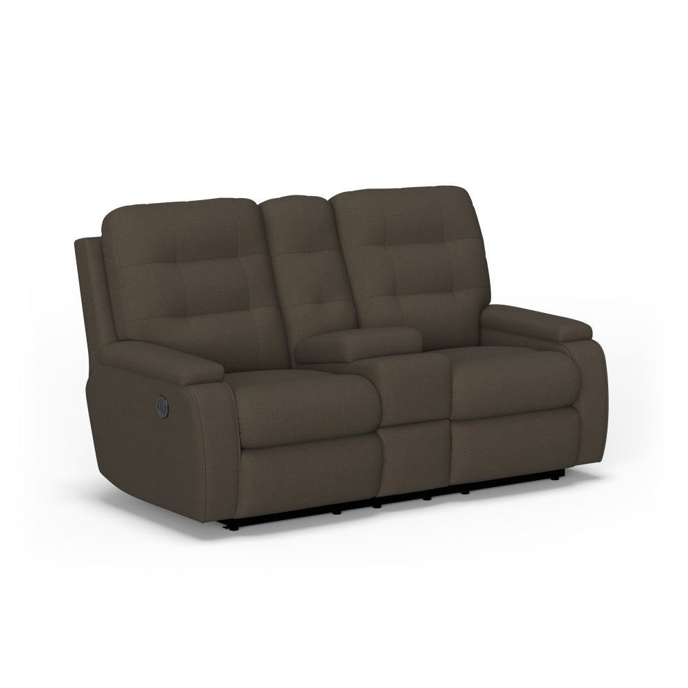 Kerrie Power Reclining Loveseat with Console - Default Title