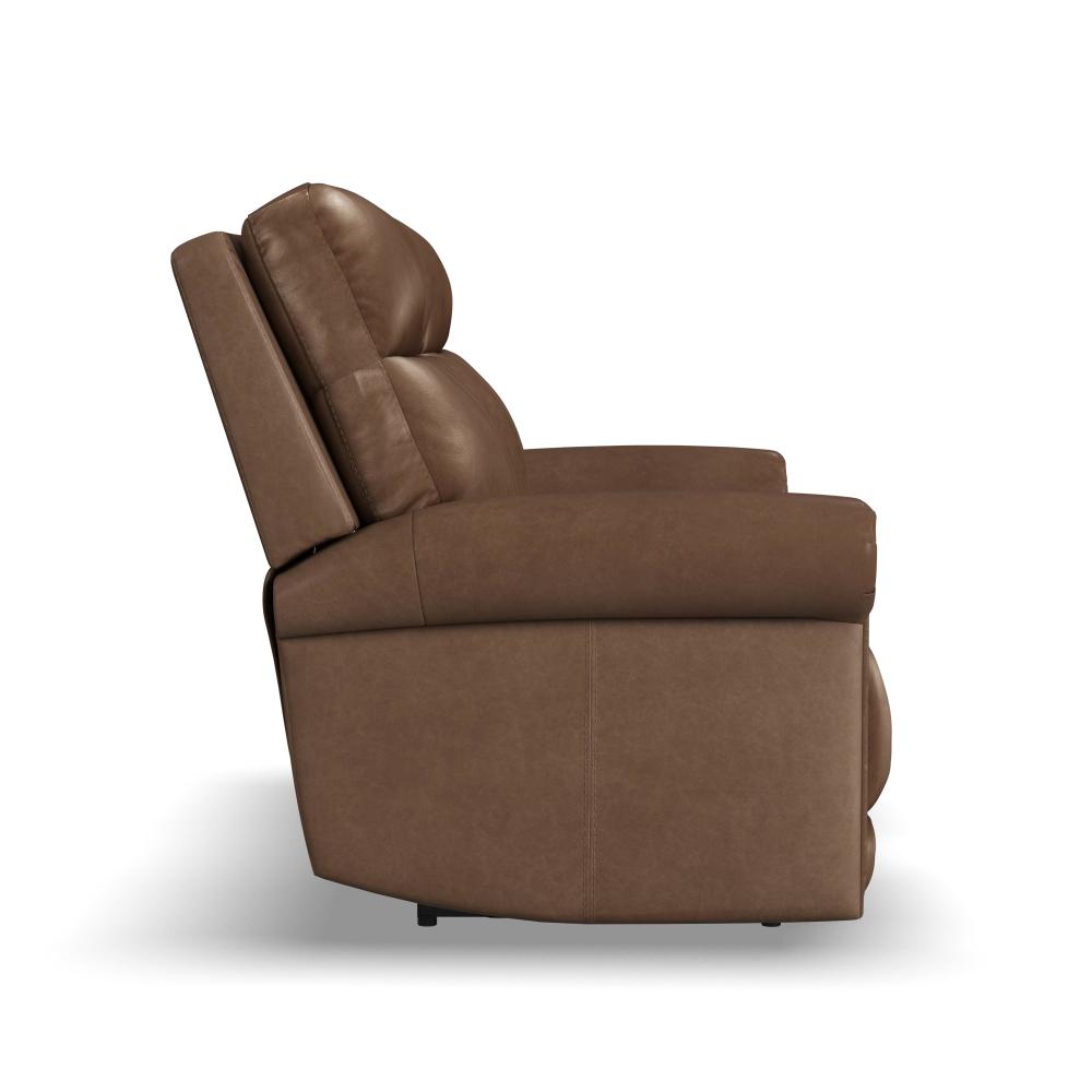 Alexander Power Reclining Loveseat with Console, Power Headrest & Lumbar - Leather 706-71