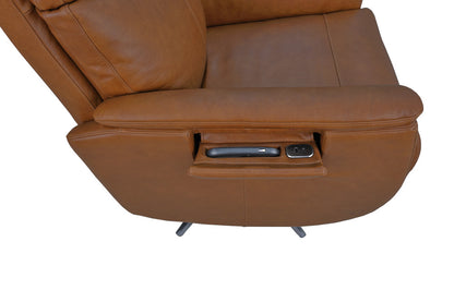 Cove Power Swivel Recliner with Power Headrest, Lumbar, Heat, & Massage - Leather 896-74