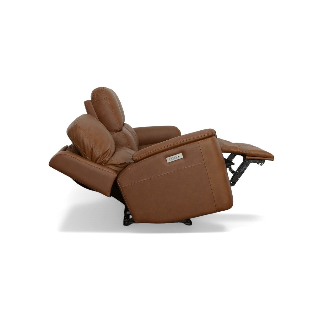 Henry Power Reclining Sofa with Power Headrests & Lumbar - Leather 946-72