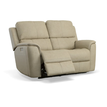 Henry Power Reclining Loveseat with Power Headrests & Lumbar - Leather 946-80