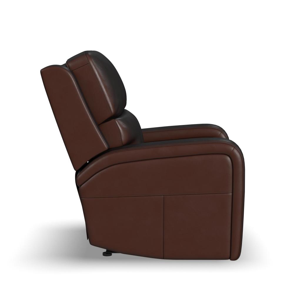 Oasis Power Recliner with Power Headrest, Lumbar, Heat & Massage - Brown