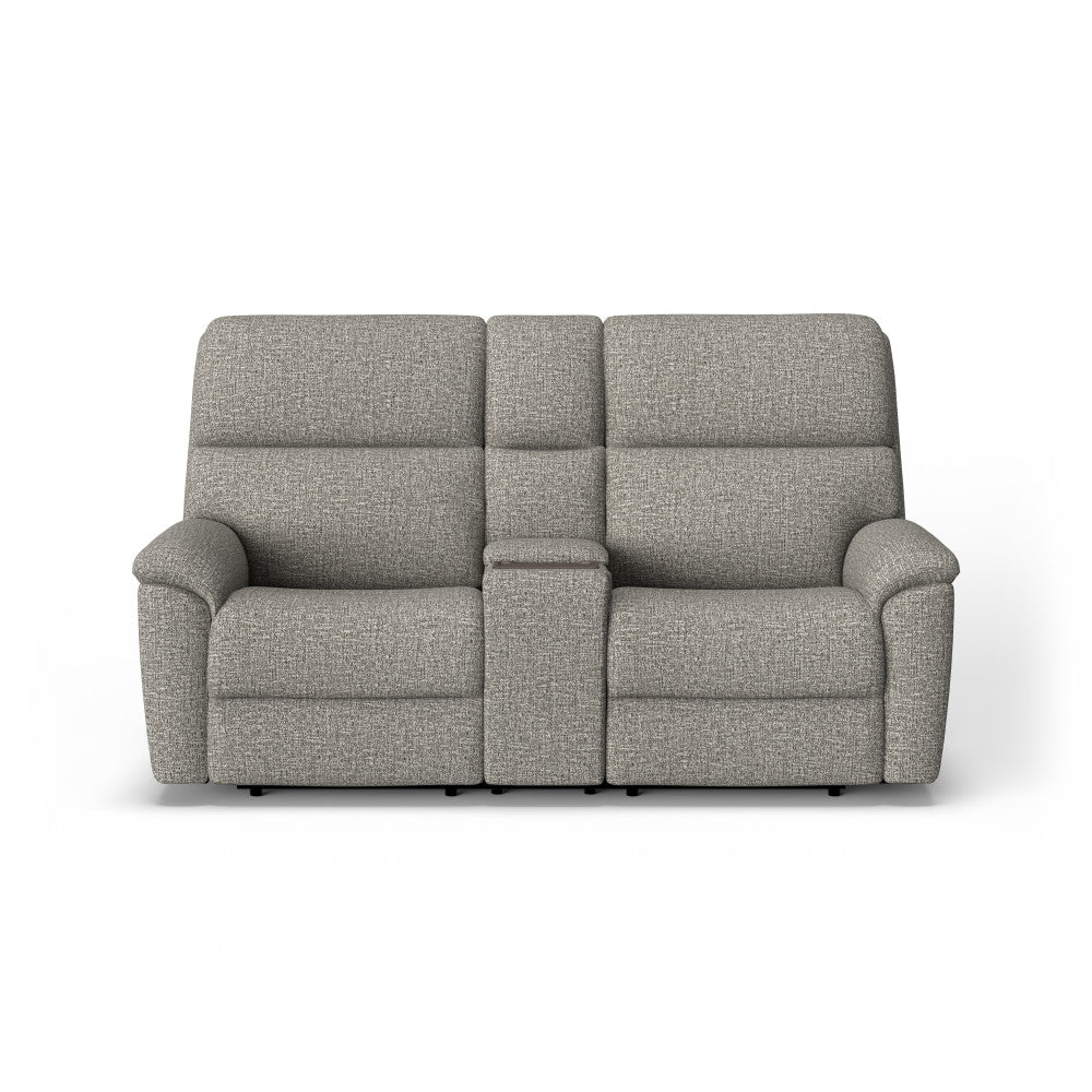 Porter Power Reclining Loveseat with Console, Power Headrests & Lumbar - Fabric 365-72