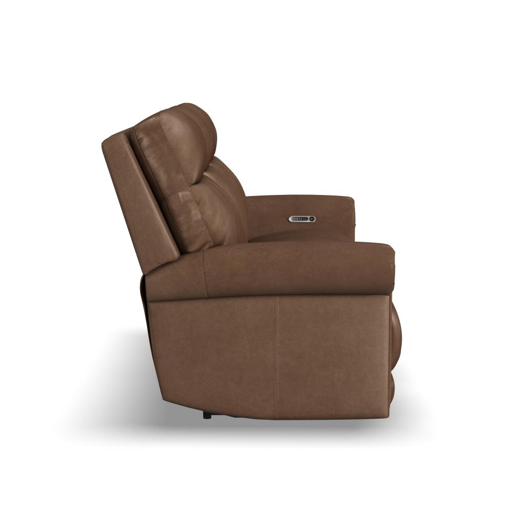 Alexander Power Reclining Sofa with Console, Power Headrest & Lumbar - Leather 706-71