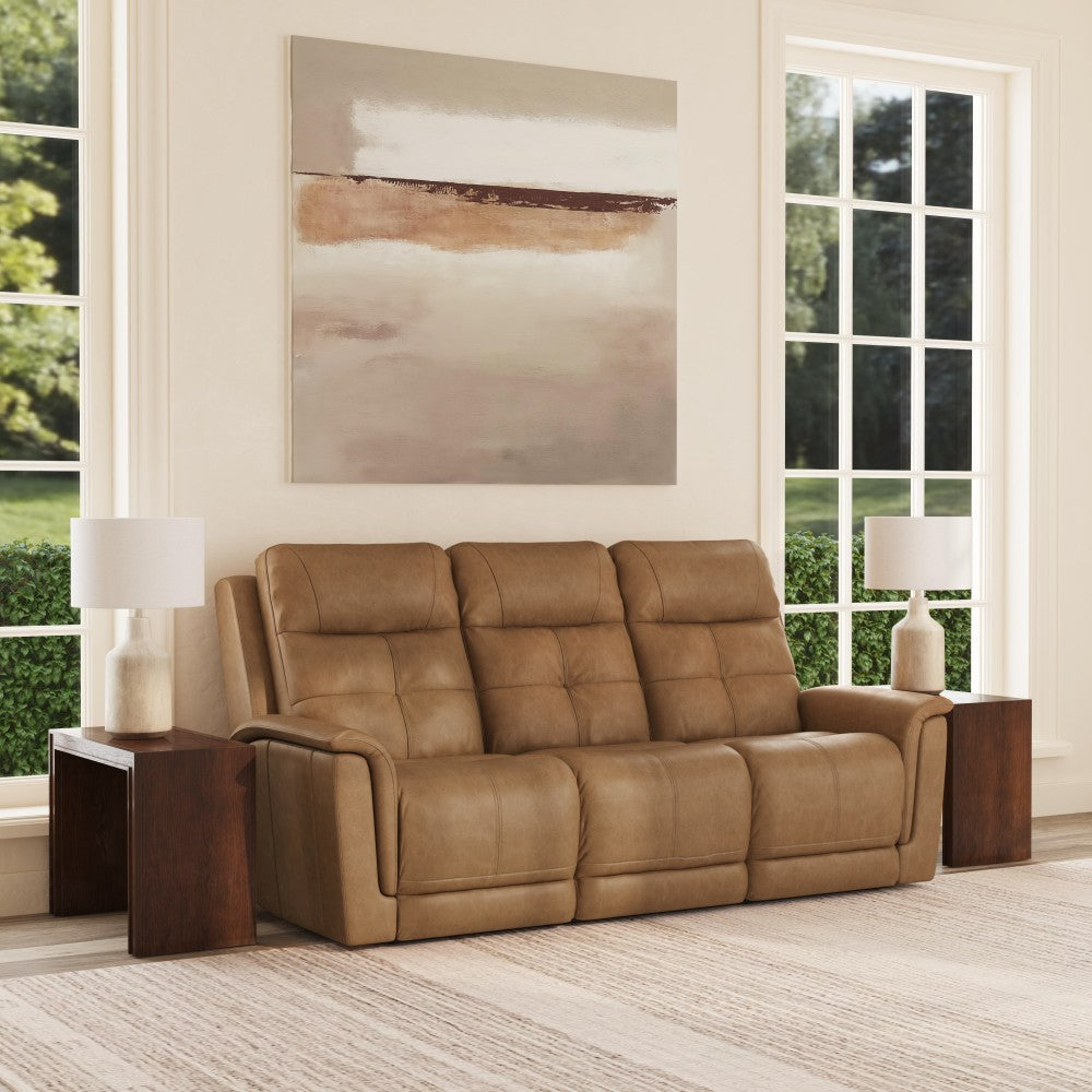 Ranger Power Reclining Sofa with Console, Power Headrest, Lumbar, Heat & Massage - Leather 439-72