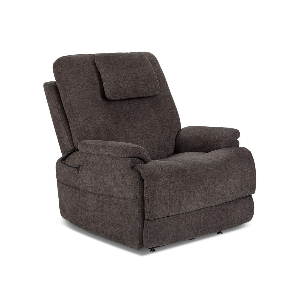 Zecliner Model 2+ Power Lift Sleep Recliner with Power Headrest, Lumbar, Heat & Massage - Fabric 358-04