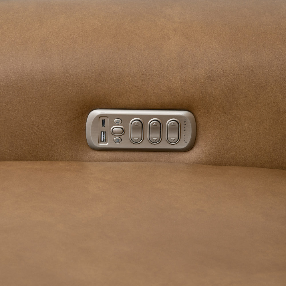Felix Power Reclining Sofa with Power Headrest, Lumbar, Heat & Massage - Leather 408-72