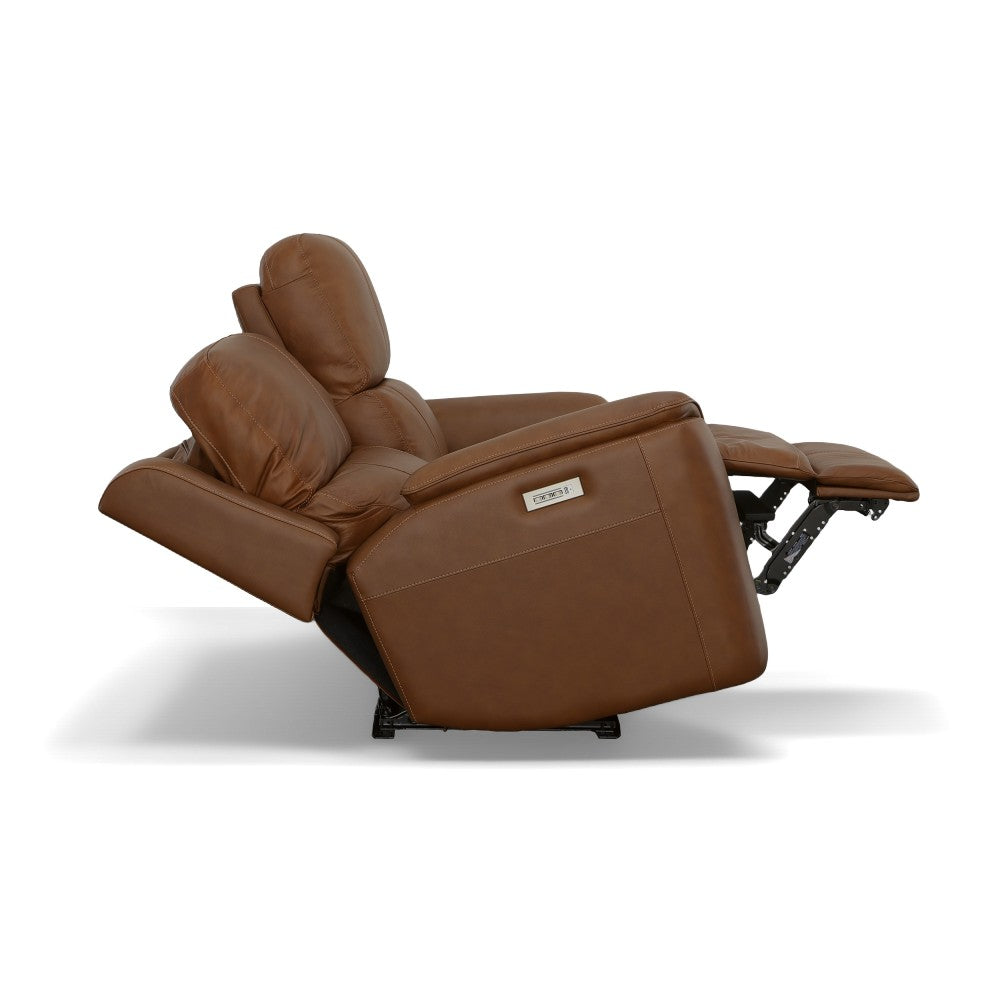 Henry Power Reclining Loveseat with Power Headrests & Lumbar - Leather 946-72