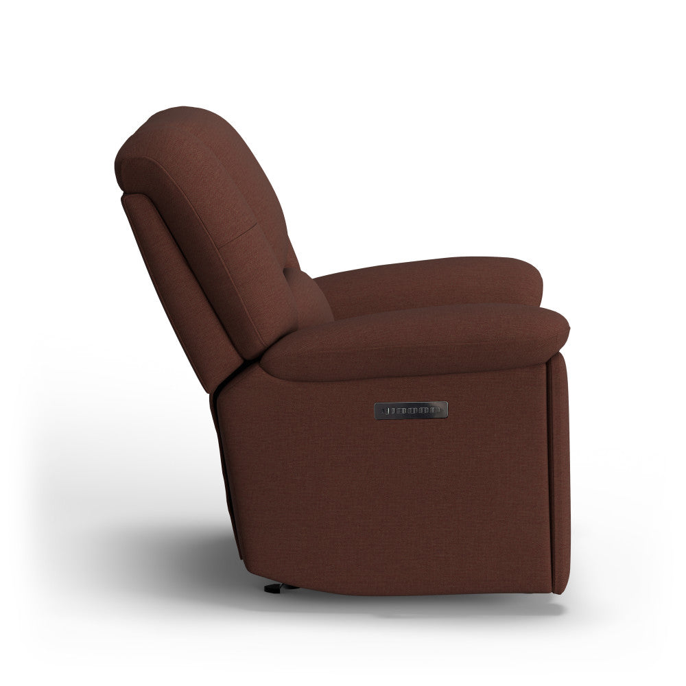 Plush Power Gliding Recliner with Power Headrest & Lumbar - Fabric 309-02