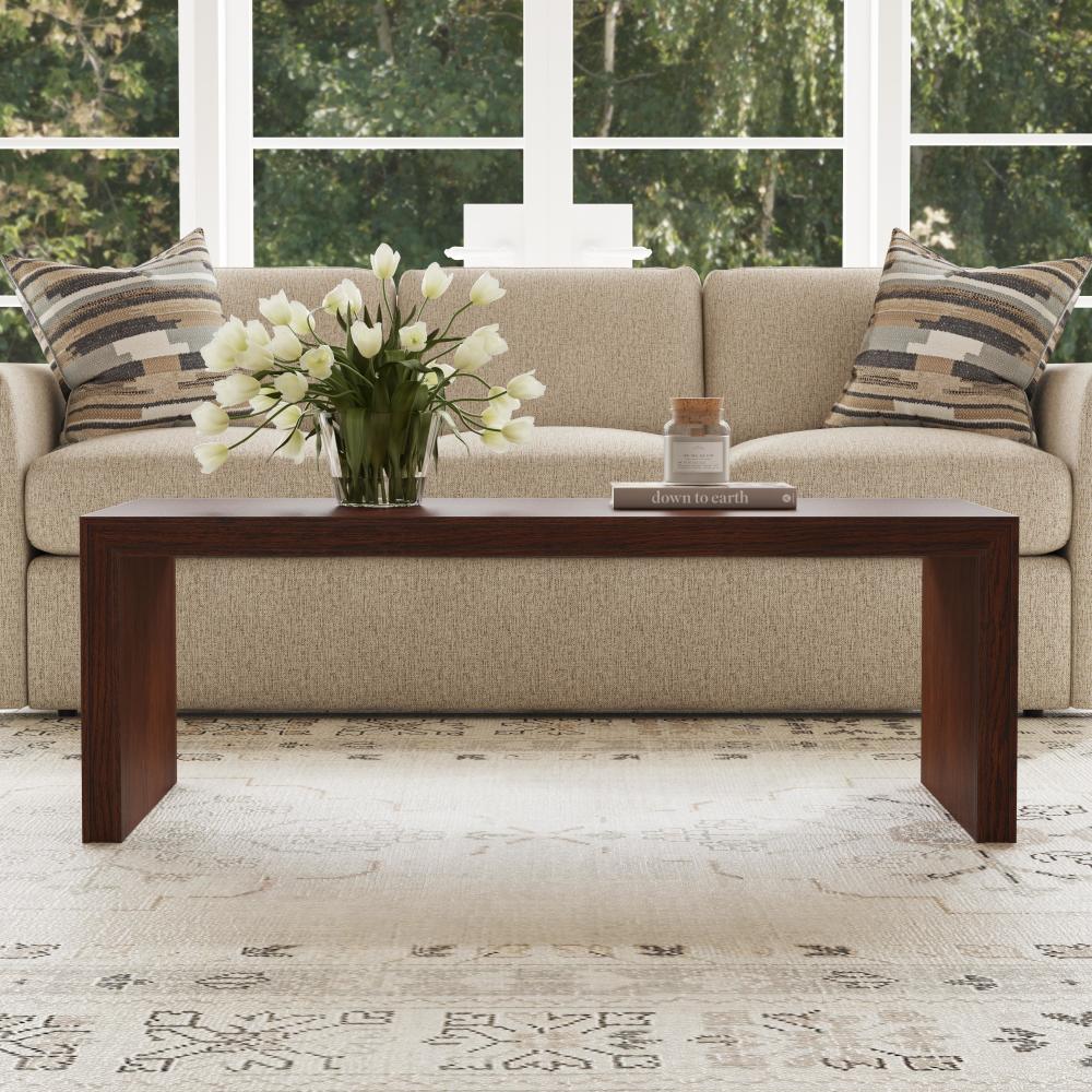 Waterfall Rectangular Coffee Table - Brown - 5000005908