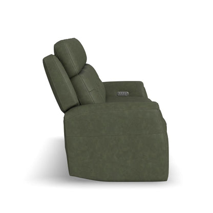Felix Power Reclining Sofa with Power Headrest, Lumbar, Heat & Massage - Leather 408-21