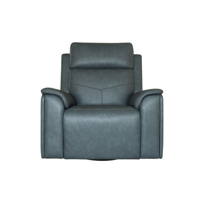 Vernon Power Swivel Gliding Recliner with Power Headrest, Lumbar, Heat & Massage - Green