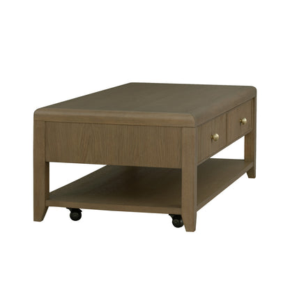 Reed Rectangular Coffee Table with Casters - Default Title