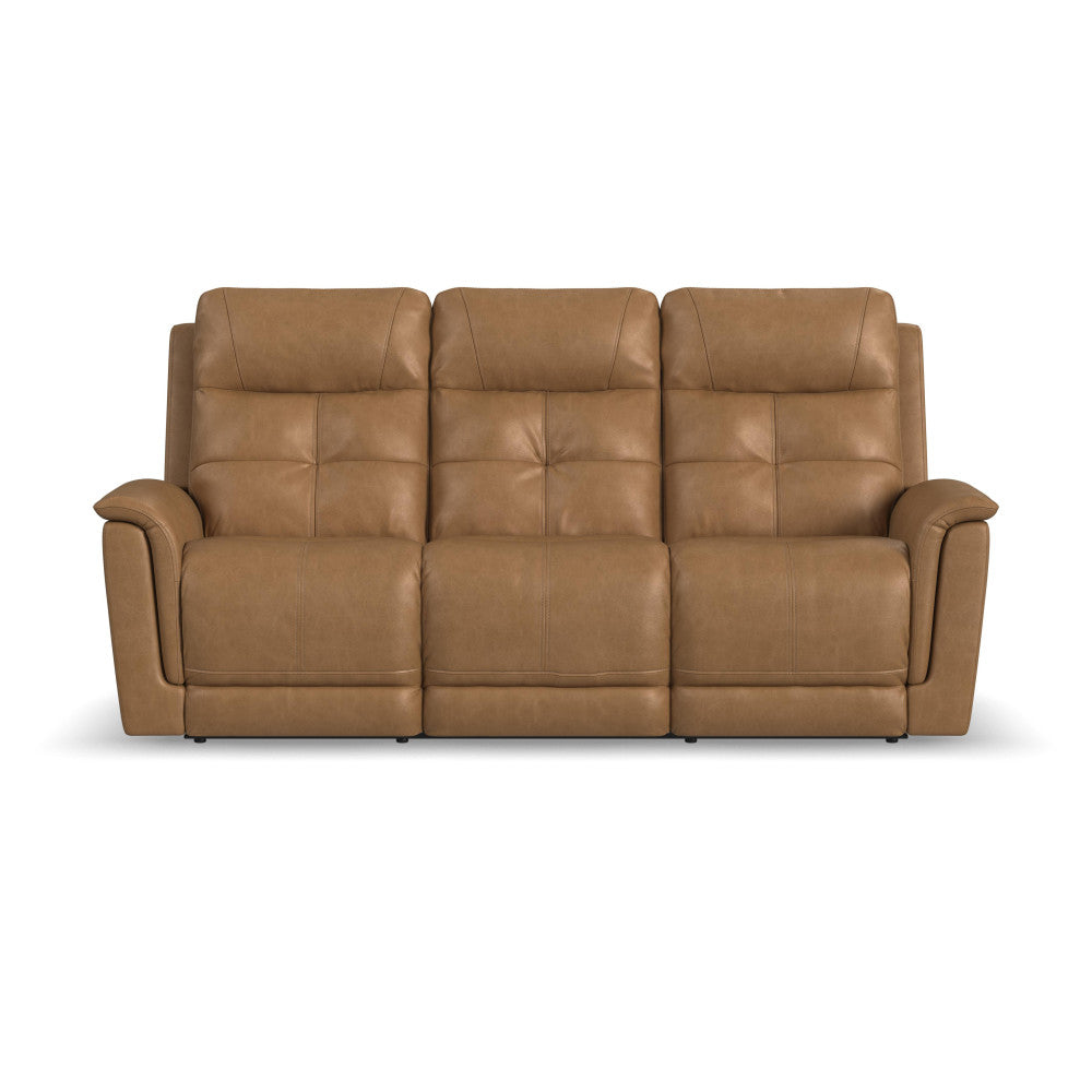 Ranger Power Reclining Sofa with Console, Power Headrest, Lumbar, Heat & Massage - Leather 439-72