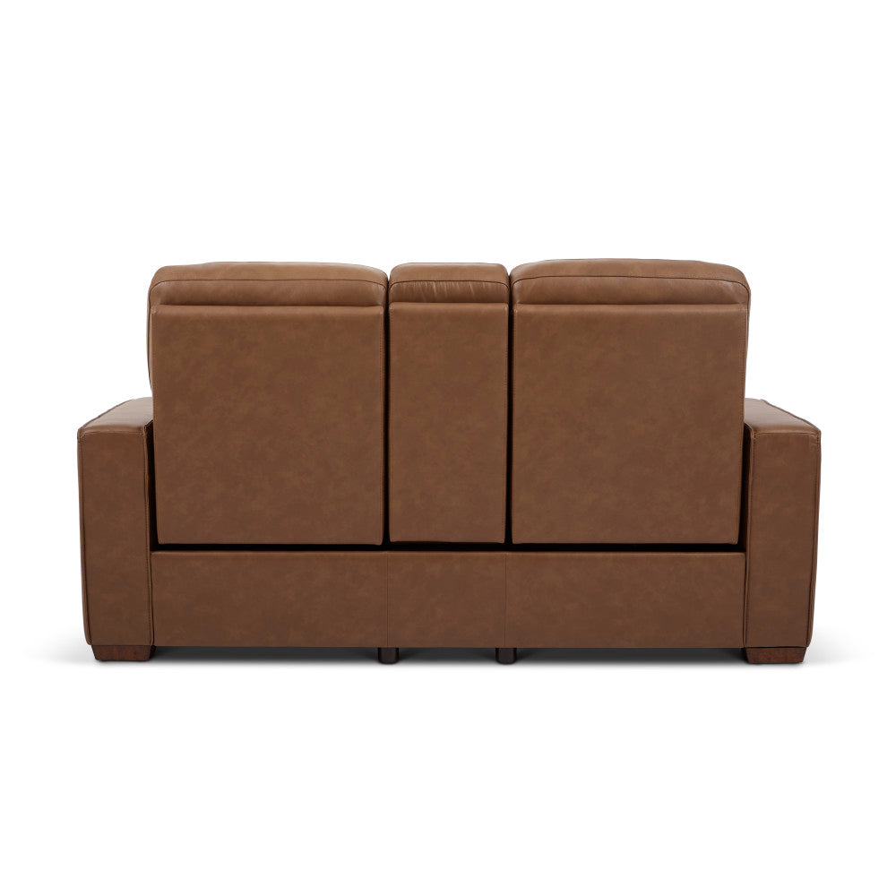 Dutch Power Reclining Loveseat with Console, Power Headrest & Lumbar - Leather 562-80